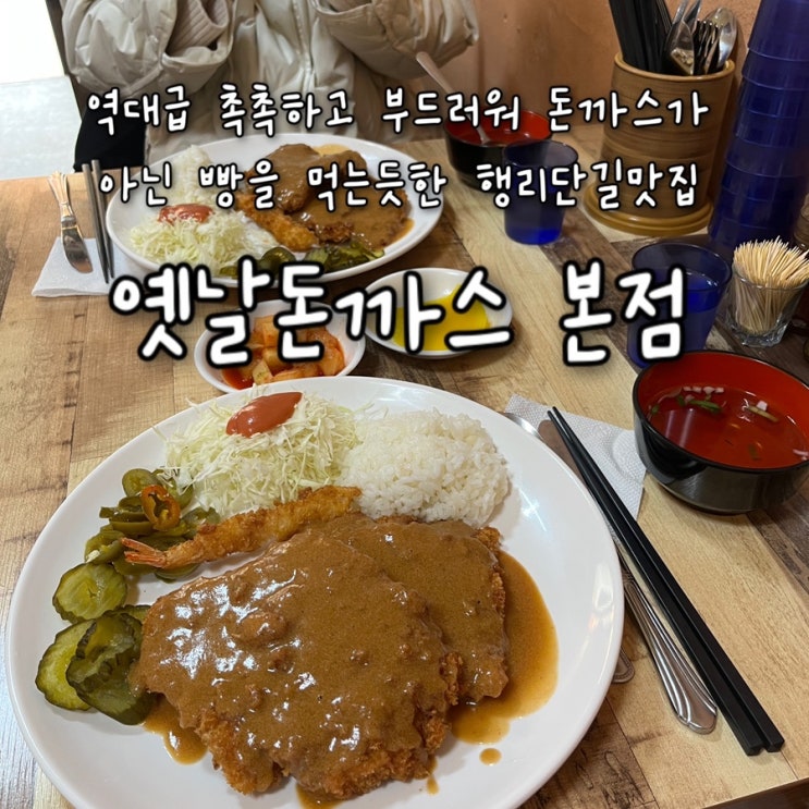  내돈내산 | 역대급 촉촉하고 부드러워 돈까스가 아닌 빵을 먹는듯한 신기한 행리단길맛집 “옛날돈까스 본점”