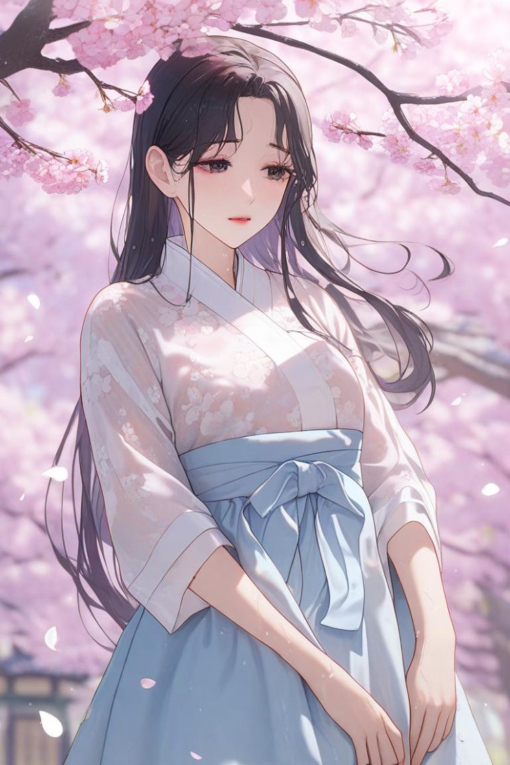  그리움의 결, 아련한 한복 소녀 일러스트 모음