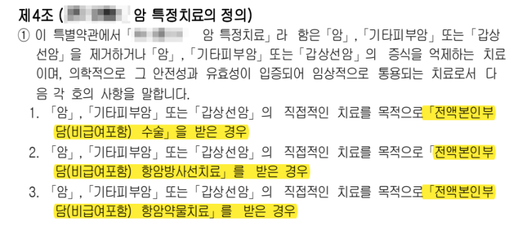  비급여·전액본인부담 치료만 보장하는 암 주요치료비 보험, 정말 가입해도 될까?