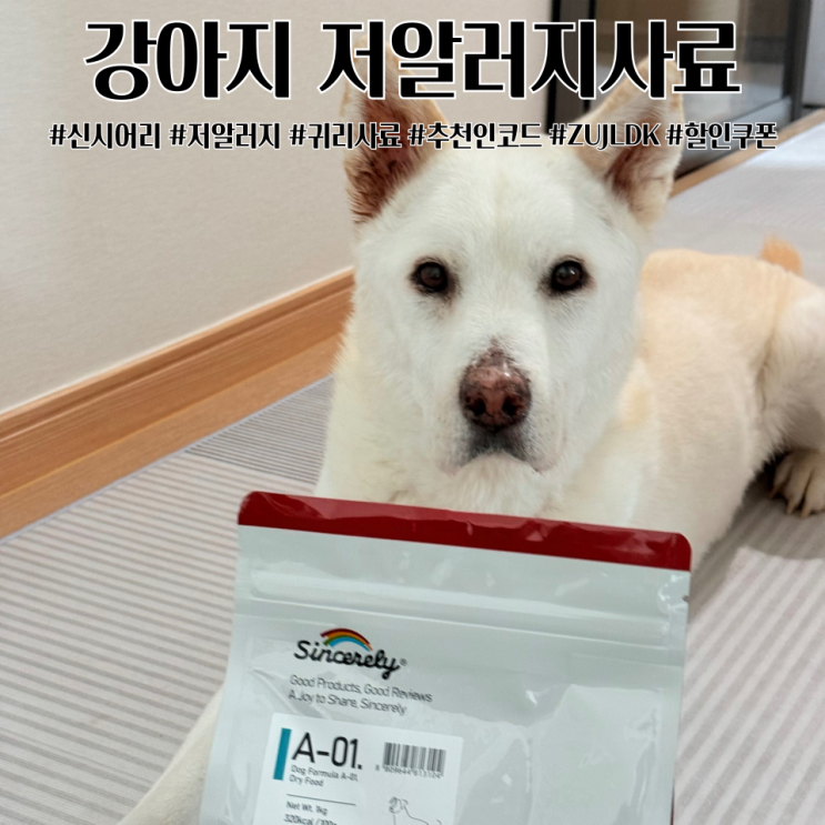  비장종양 노령견 저알러지사료 신시어리 추천인코드 ZUJLDK 할인쿠폰