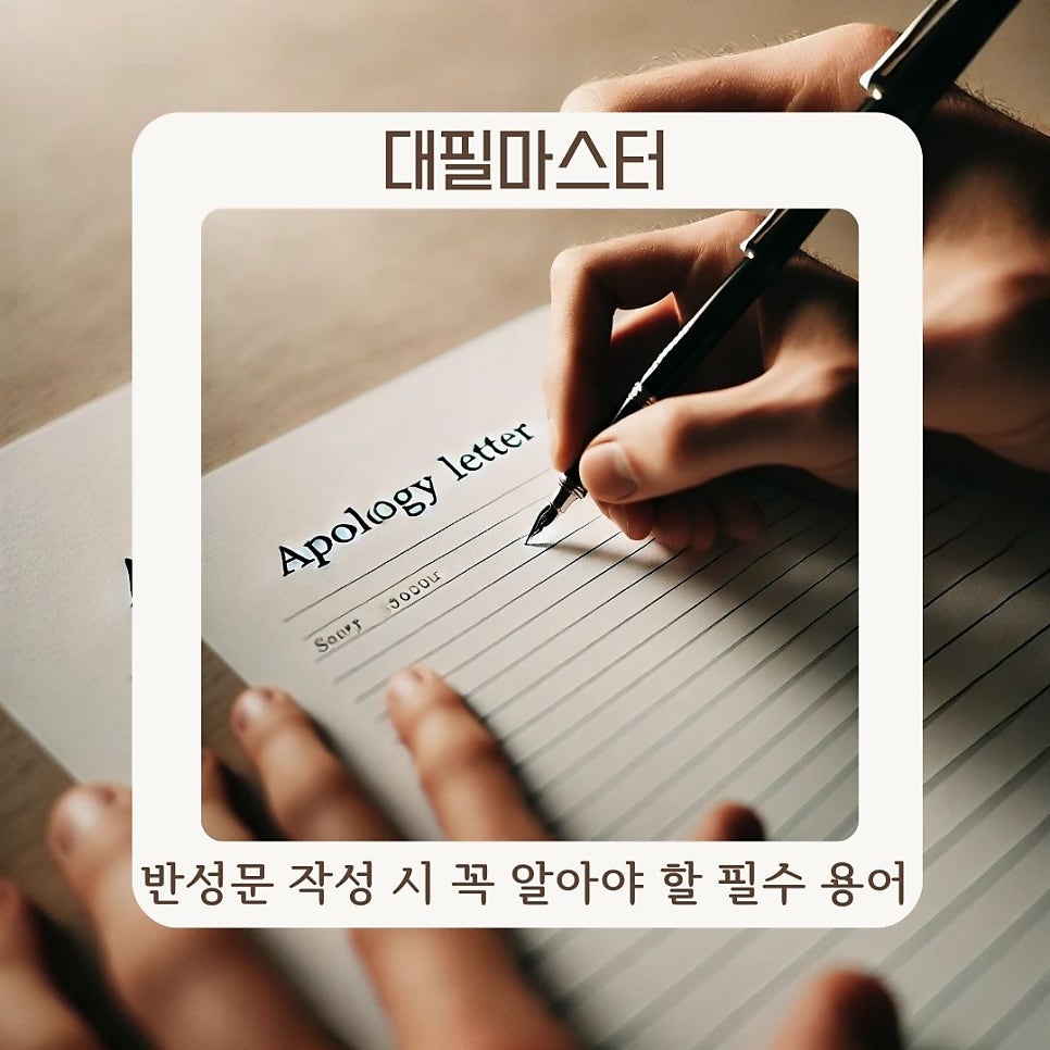 반성문 작성 시 꼭 알아야 할 필수 용어와 작성법