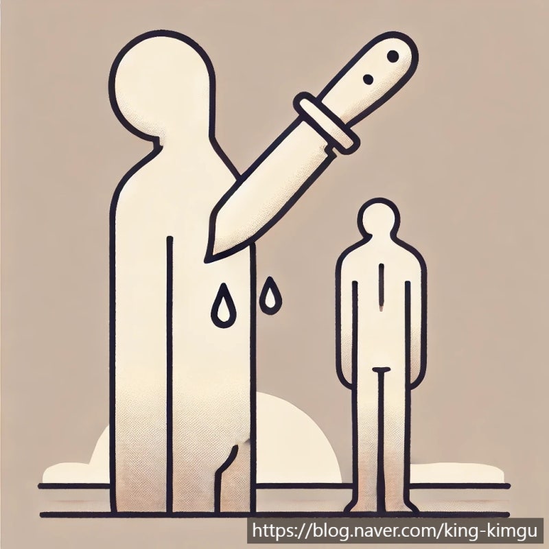 등에 칼 찔리는 꿈