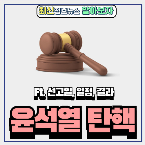  윤석열 탄핵 (Ft. 선고일, 일정, 결과)