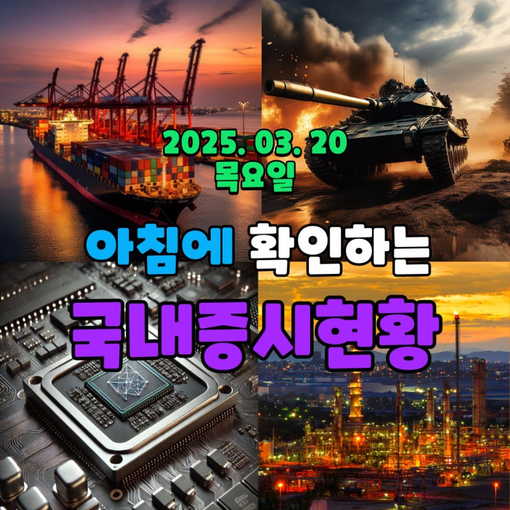  2025년 3월 20일 (목) 주요 증시 및 스케줄 (윤석열 탄핵 빠른 결론이 필요한 시점!)