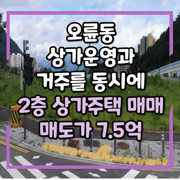  회동수원지, 금정구 오륜동 상업용 활용가능한 단독주택 매매, 상가 및 사무실운영과 거주를 동시에 할 수 있는 건물매매