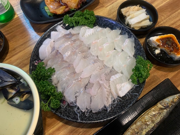  운정 산들회어시장 산내마을 횟집 싱싱한 광어우럭