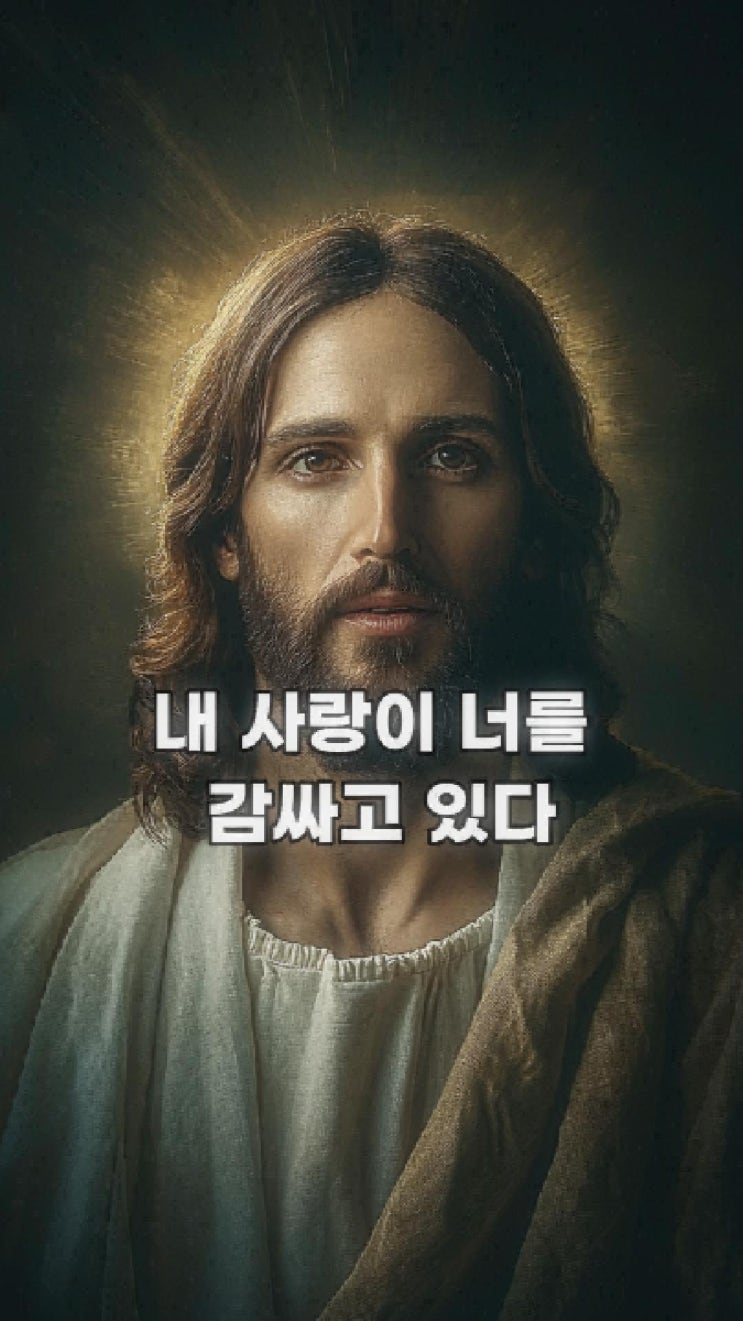  예수님의 메시지: 내 사랑이 너를 감싸고 있다  예수님 마음️