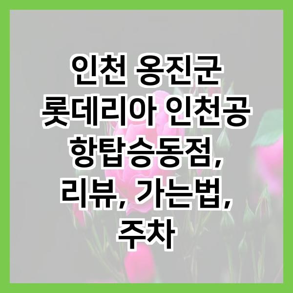 롯데리아 인천공항탑승동점 사진 1