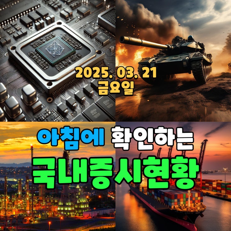  2025년 3월 21일 (금) 주요 증시 및 스케줄 (다시 살아나기 시작한 삼성전자!!!)