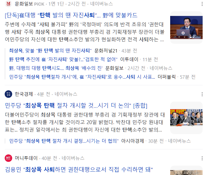 <b>최상목</b>, 민주당 <b>탄핵</b> 발의 때는 자진 사퇴? 그냥 지금 사퇴해!