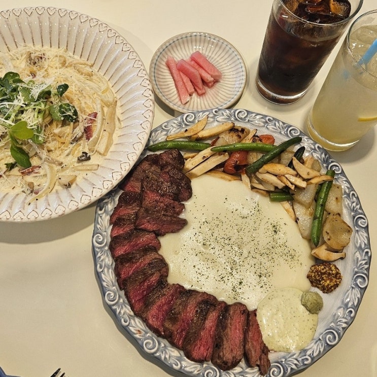  안락동 온천천 카페거리 스테이크 파스타 양식 맛집 호정