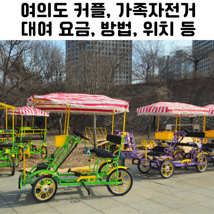  여의도 한강공원 자전거 대여 요금