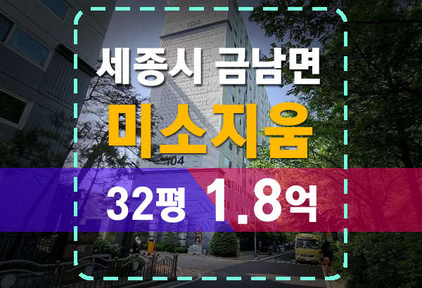  세종시 금남면 신성연기미소지움 아파트 법원경매