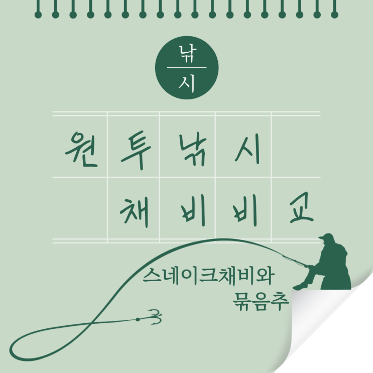  원투낚시 스네이크 채비와 묶음추