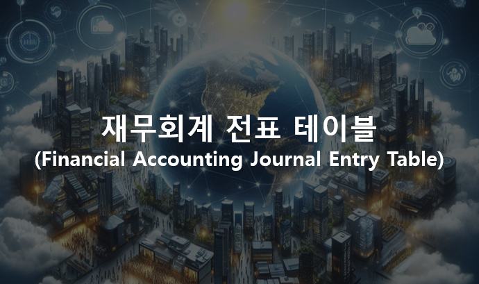  재무회계 전표 테이블(Financial Accounting Journal Entry Table)