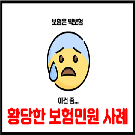  보기만해도 황당한 금융감독원  보험 민원사례