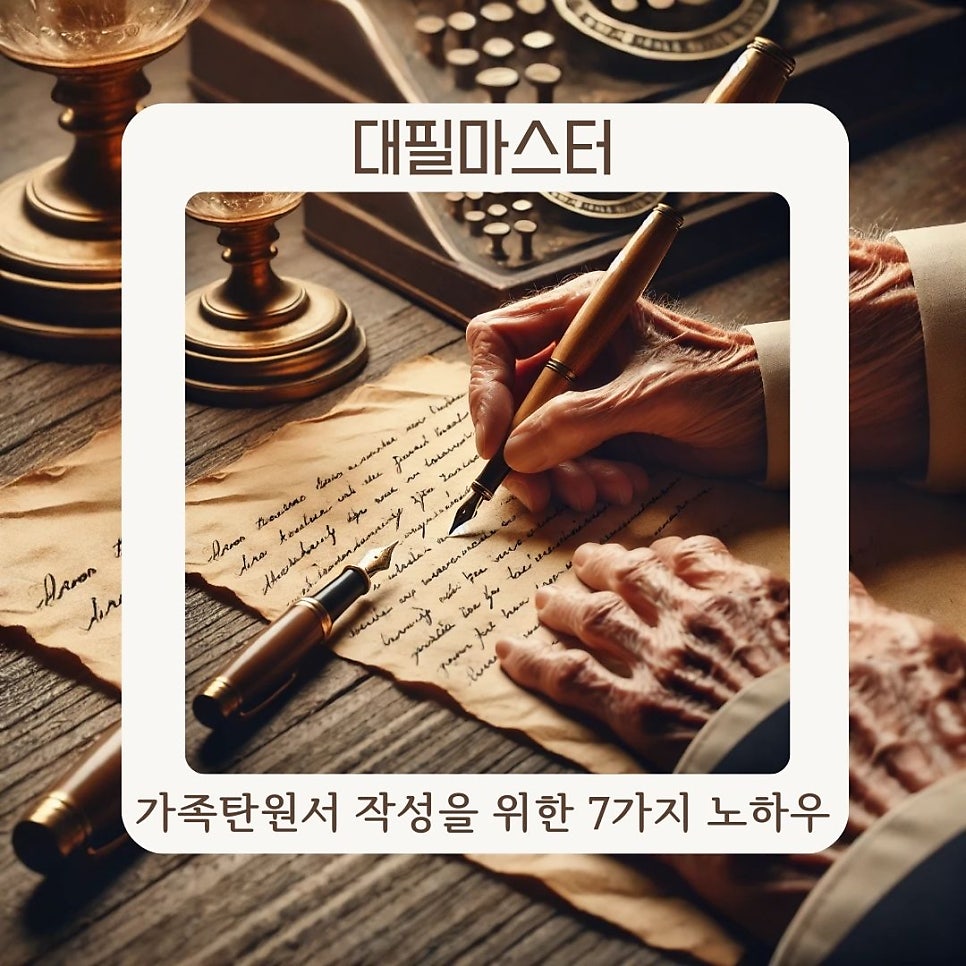 가족 탄원서 작성을 위한 7가지 노하우