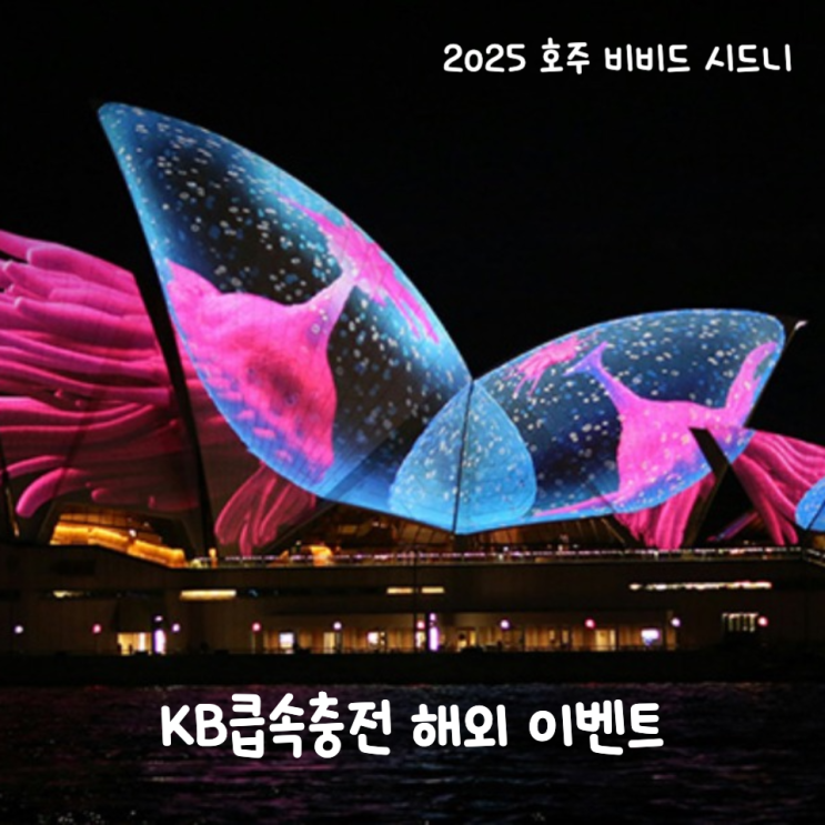  2025 비비드 시드니 KB 국민카드 큽속충전 해외 이벤트