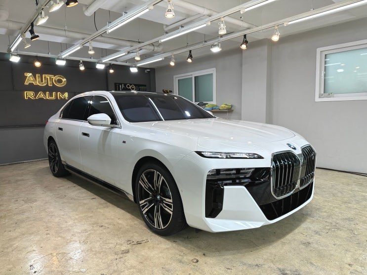  제주 BMW 럭셔리 대형 전기차 세단 I7 전체 PPF 시공 - 울트라 핏
