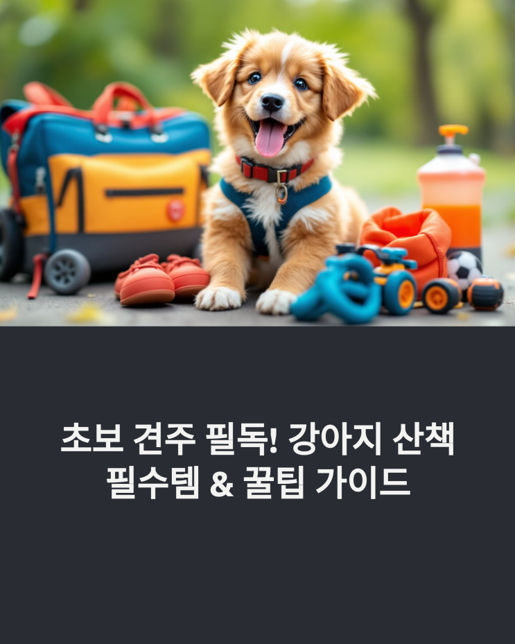  초보 견주 필독! 강아지 산책 필수 템 & 준비 꿀팁 완벽 가이드