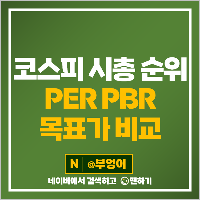 코스피 시가총액 순위 주식 PER PBR 삼성전자 SK이노베이션 주가 전망 코스피 시가총액 순위 주식 PER PBR 삼성전자 SK이노베이션 주가 전망