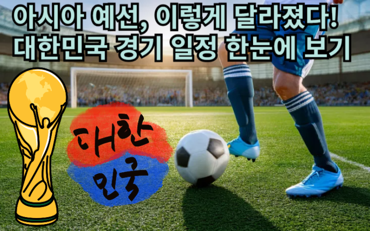 2026 <b>FIFA 월드컵</b> 아시아 예선... 일정과 본선 <b>진출</b> 가능성은?