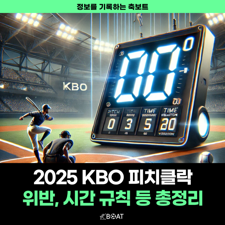  2025 KBO 프로야구 피치클락(피치클록) 뜻 위반 시간 규칙 "홈런 치면 득점이 아니다, 타자 패널티 적용"