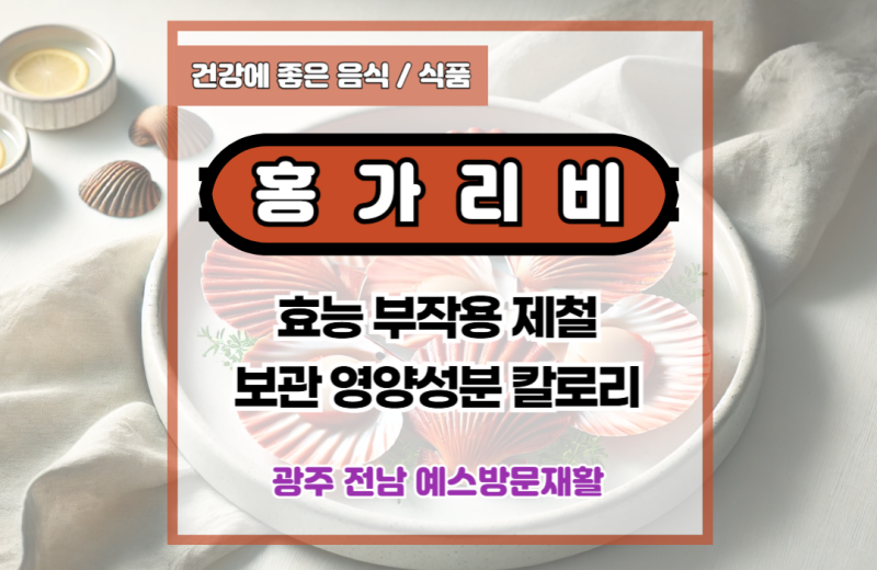 홍가리비 효능, 부작용, 철, 제철 시기, 보관, 영양성분, 칼로리.