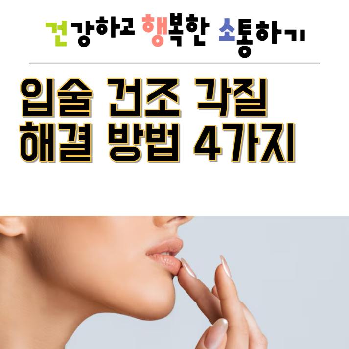  입술 건조 각질 해결 방법 4가지