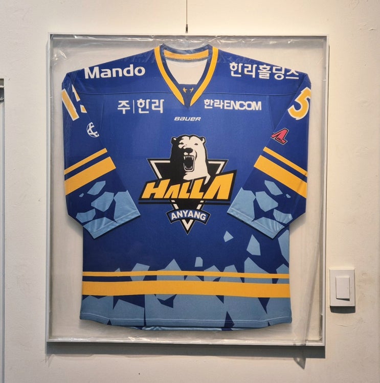  안양 한라 아이스하키단 유니폼 양면 투명 액자