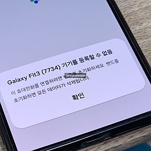 갤럭시핏3 기기를 등록할 수 없음 원인과 해결 방법, 초기화하는 법