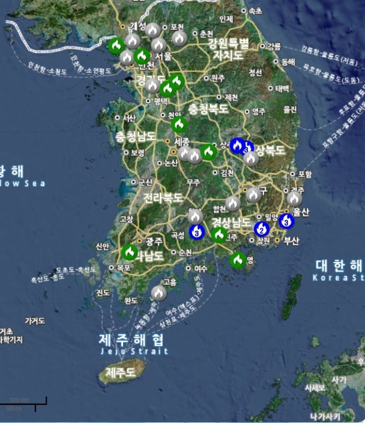 3월 넷째주 물때와 날씨 건조특보에따른 <b>전국</b> 산불현황... 