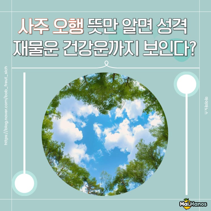  사주 오행 뜻만 알면 성격 재물운 건강운까지 보인다?