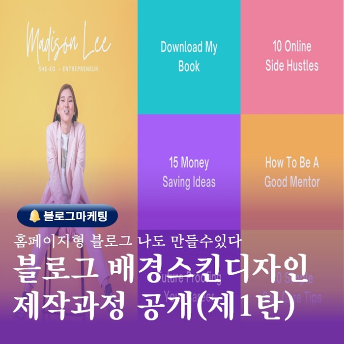  네이버홈페이지 블로그스킨 꾸미기 교육과정 제작시안 추가분공개