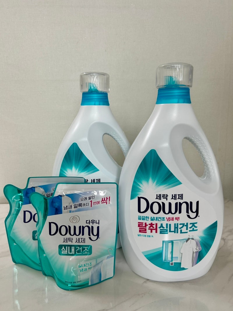 [다우니 프리미엄 세탁세제 액체형 탈취실내건조] 본품 3L 2개+세제 200ml 2개 증정 구매 후기