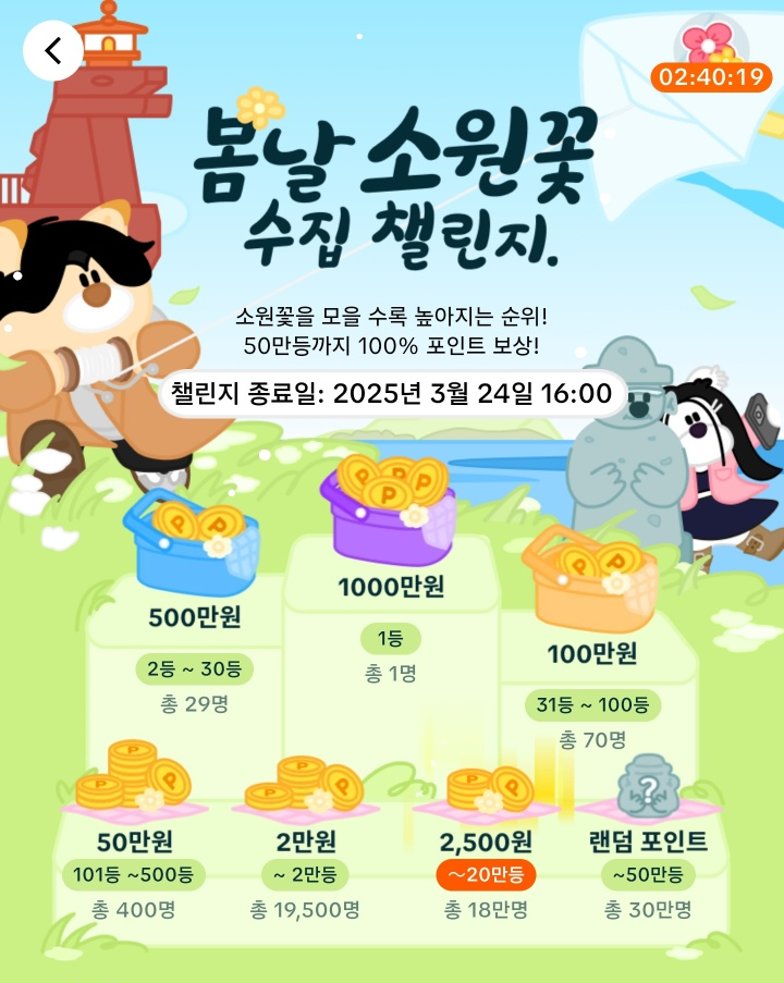  틱톡라이트 소원꽃 수집 챌린지 소원꽃 받아가세요! 소원꽃 받기!