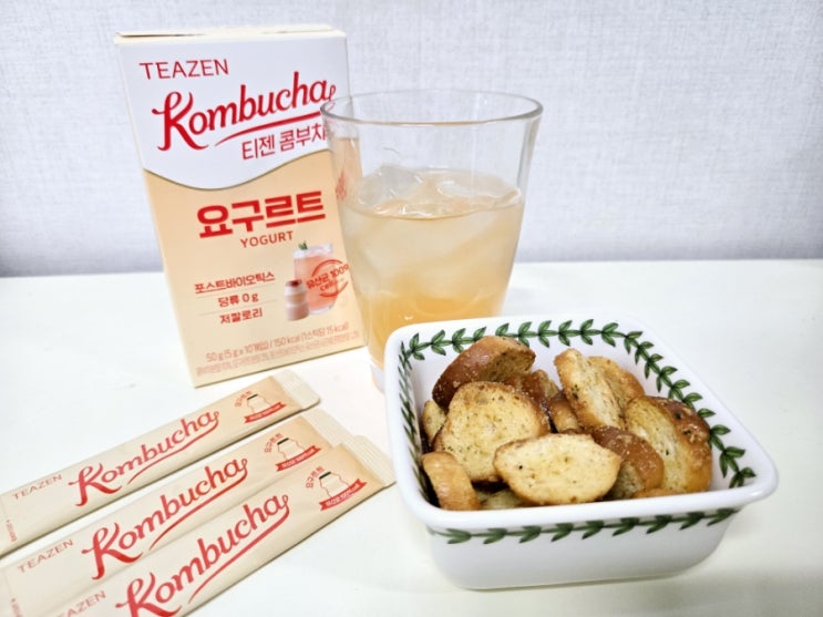  간식 추천 저칼로리 건강한 습관, 티젠 콤부차 요구르트