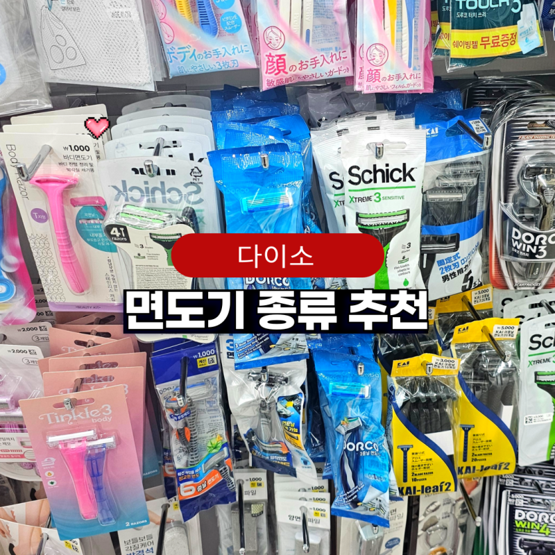 다이소 면도기 종류 총정리! 여성 도루코 바디 면도기 솔직 리뷰