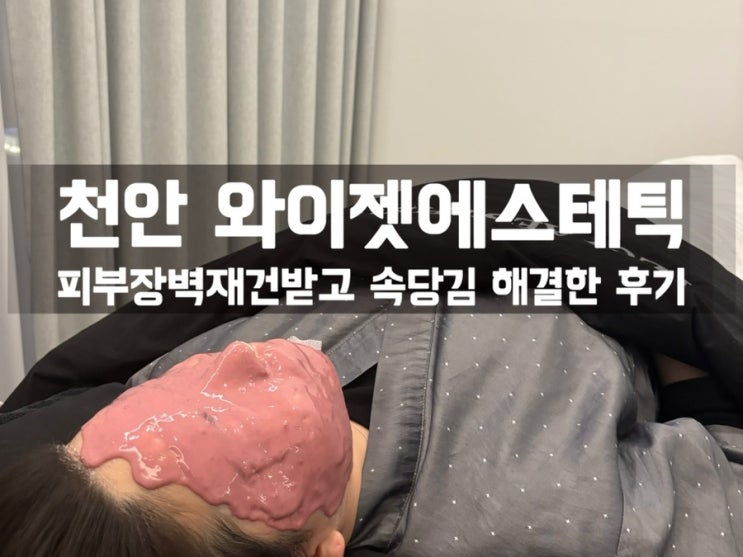  천안피부관리 와이젯에스테틱에서 피부장벽재건받고 속당김 사라진 후기