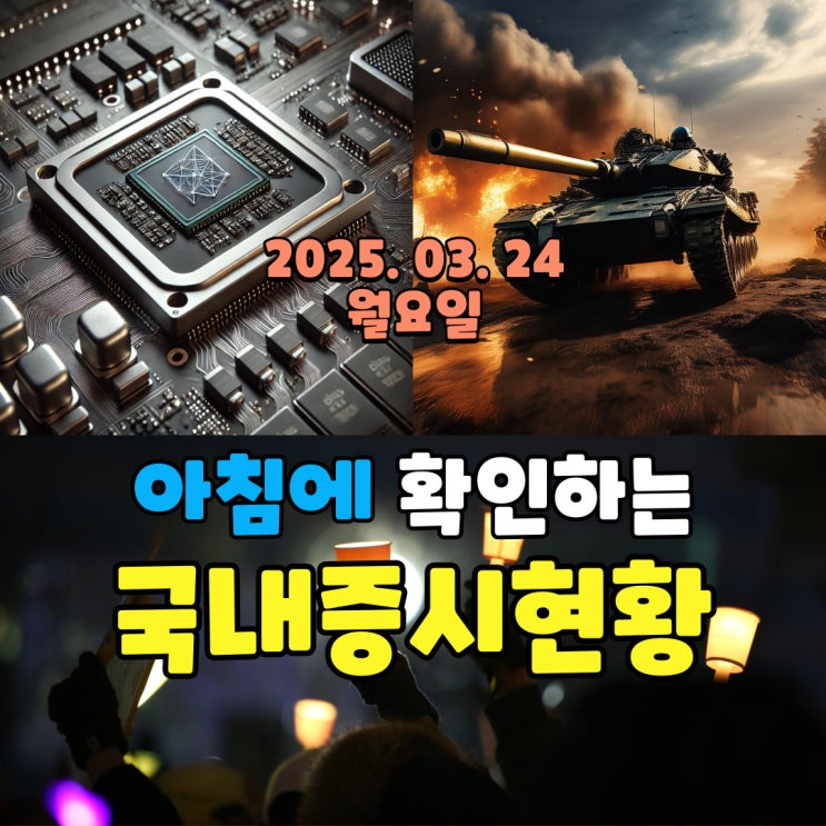  2025년 3월 24일 (월) 주요 증시 및 스케줄 (잘 나가는 삼성전자! 하지만 결정되지 않은 윤석열 탄핵이슈)