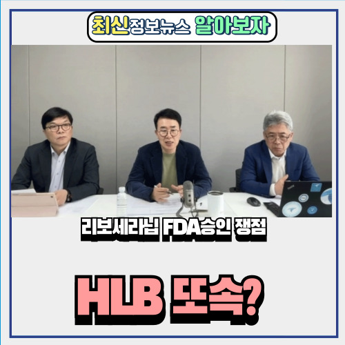  HLB 또속? 리보세라닙 FDA승인 쟁점 분석