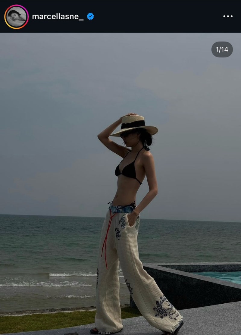 극 슬렌더 몸매 손나은 인스타그램속 깜짝 비키니 공개 화제야