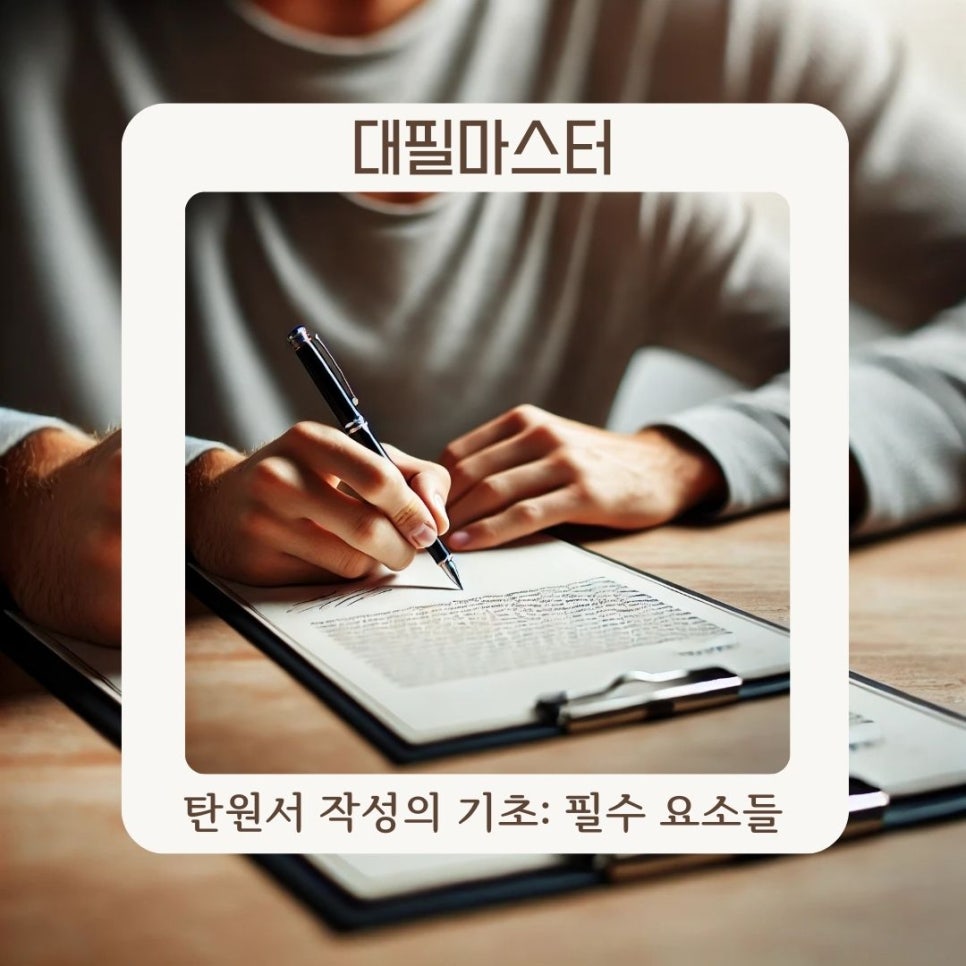 탄원서대필 작성의 기초, 필수 요소들을 알아보자