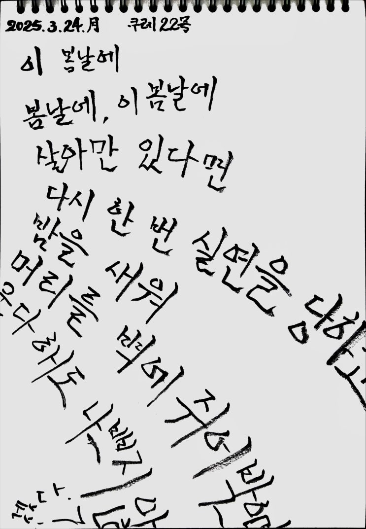  [필사] 이 봄날에-나태주