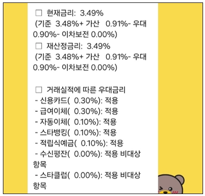  카드실적 미달, 우대금리 조건 미충족으로 이자 폭탄 예상됩니다