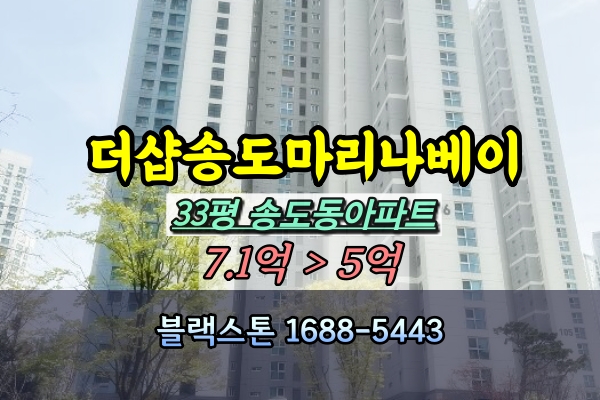  더샵송도마리나베이 경매 33C평 106동 고층