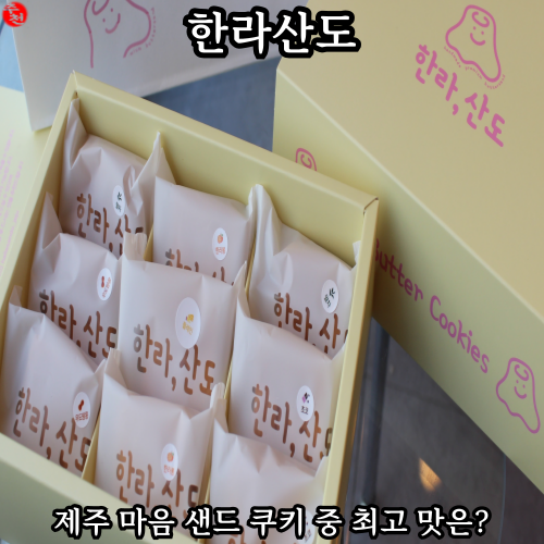 제주 마음 샌드 쿠키 중 최고 맛은? 한라산도 우도땅콩샌드