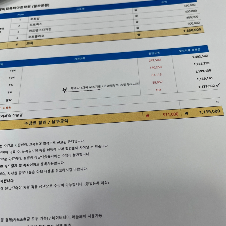  일산포토샵학원 수강료? 국민취업지원제도로 다녔던 후기