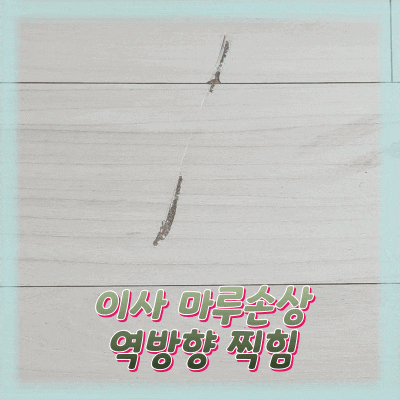  이사 중 마루찍힘 역방향기스 복원