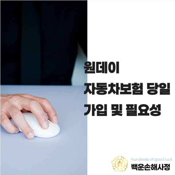  원데이 자동차보험 당일 가입의 필요성